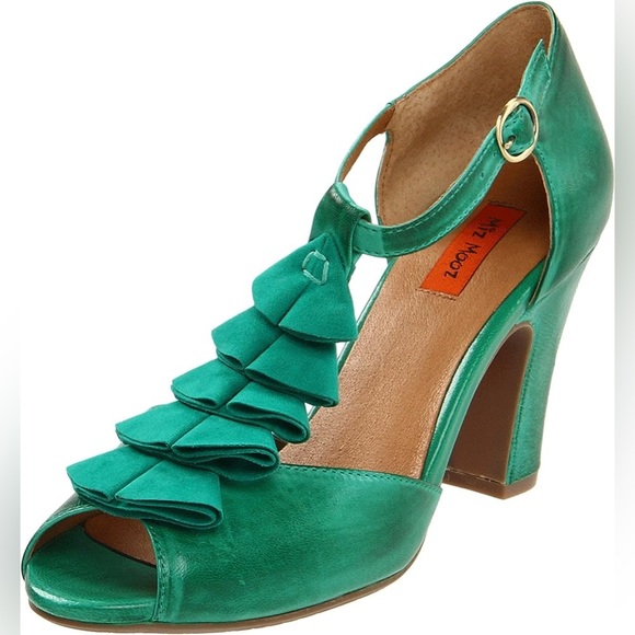 Miz Mooz Shoes - Gorgeous! Miz Mooz Leather Women's Sailor Green Sandal Shoe footwear (Size 9)